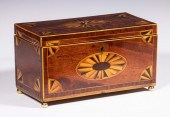 ENGLISH INLAID TEA CADDY 19th