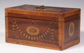 ENGLISH INLAID TEA CADDY 19th
