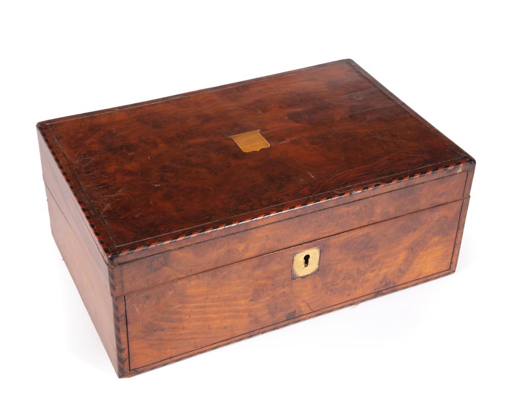 ENGLISH INLAID WALNUT LAP