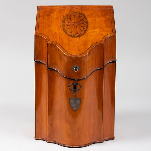 ENGLISH INLAID WOOD KNIFE BOXWith