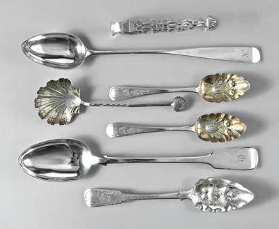 English, Irish silver flatware: