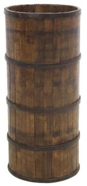 ENGLISH IRON-BOUND OAK BARREL-