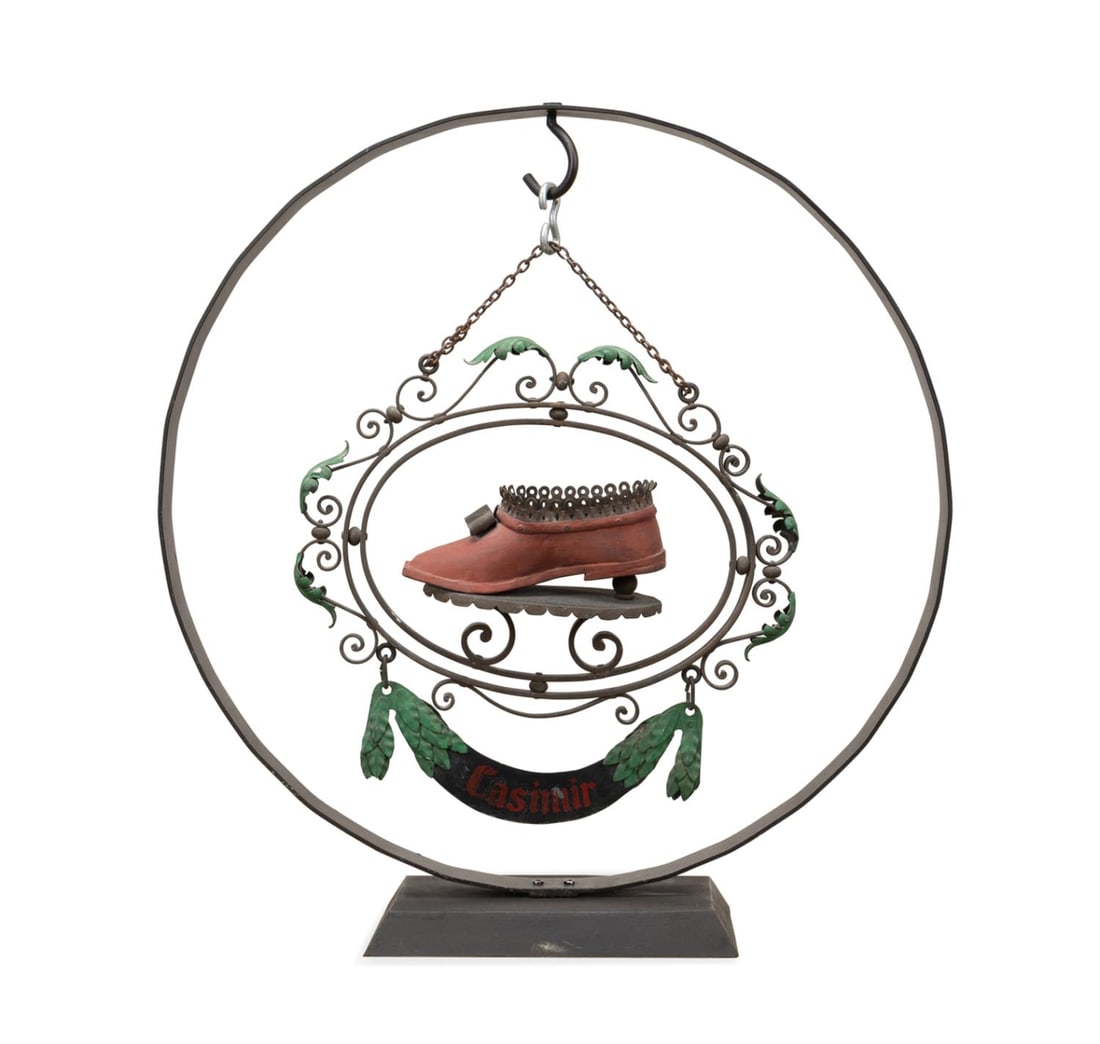 ENGLISH IRON POLYCHROME SHOEMAKER'S