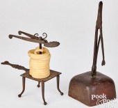 ENGLISH IRON RUSH LIGHT, 17TH