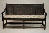 ENGLISH JACOBEAN CARVED OAK HA
