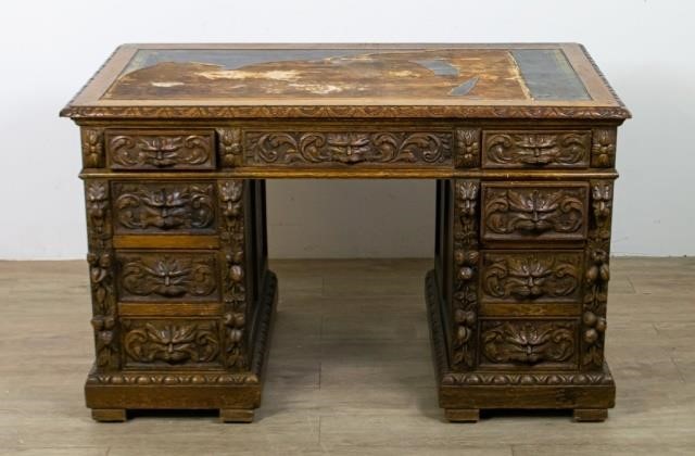 ENGLISH JACOBEAN OAK CARVED