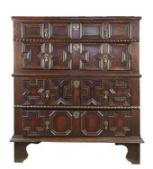 ENGLISH JACOBEAN OAK CHEST, 17