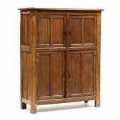 ENGLISH JACOBEAN OAK LINEN FOL