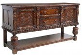 ENGLISH JACOBEAN STYLE CARVED