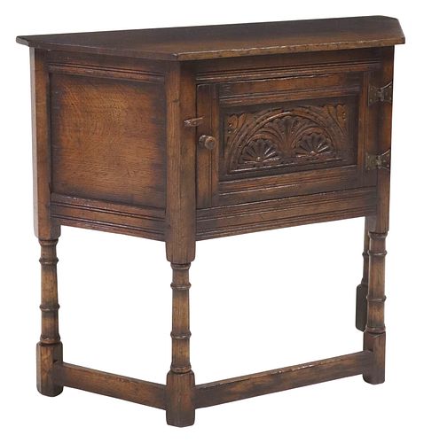 ENGLISH JACOBEAN STYLE CARVED OAK