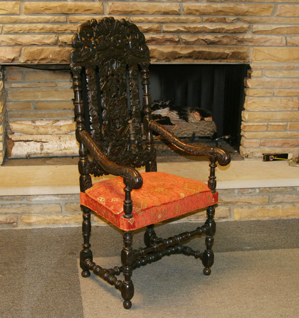 English Jacobean style carved oak