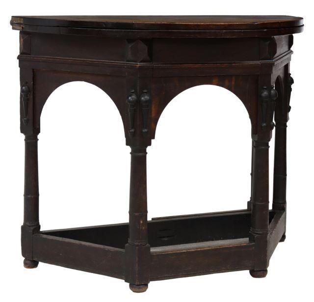 ENGLISH JACOBEAN STYLE OAK FLIP-TOP