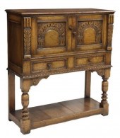 ENGLISH JACOBEAN STYLE OAK WIN