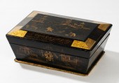 ENGLISH JAPANNED TABLE BOXEngl