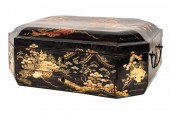 ENGLISH JAPANNED TABLE BOXEngl