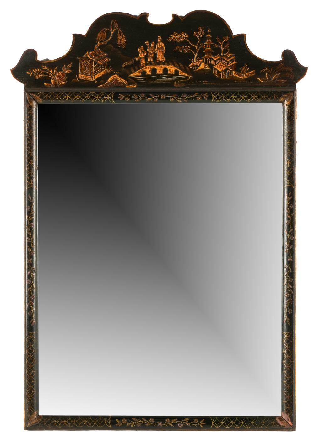 ENGLISH JAPANNED WALL MIRROREnglish