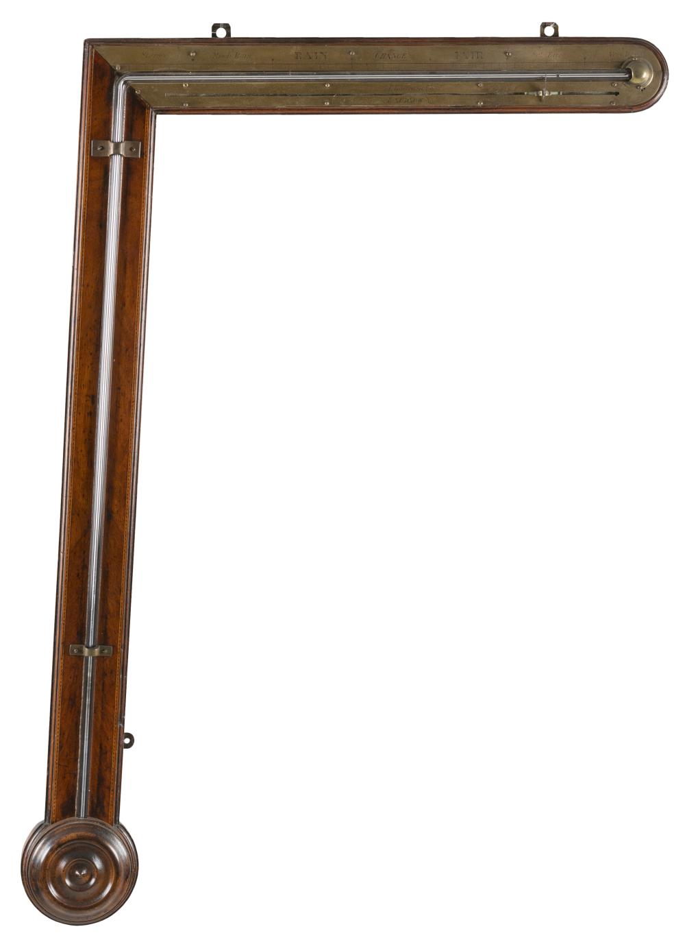 ENGLISH L- BRACKET BAROMETER 19TH