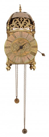 ENGLISH LANTERN CLOCK 17TH CEN