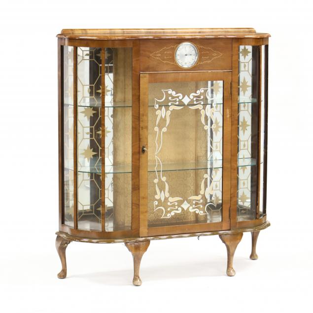 ENGLISH LATE DECO CURIO CABINET
