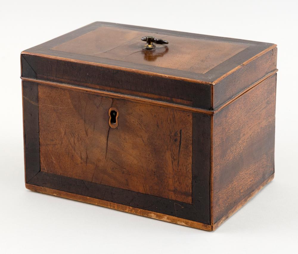 ENGLISH LATE GEORGIAN TEA CADDY