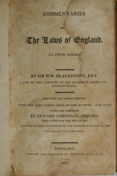 ENGLISH LAW BOOK (1 OF 4 VOLS)