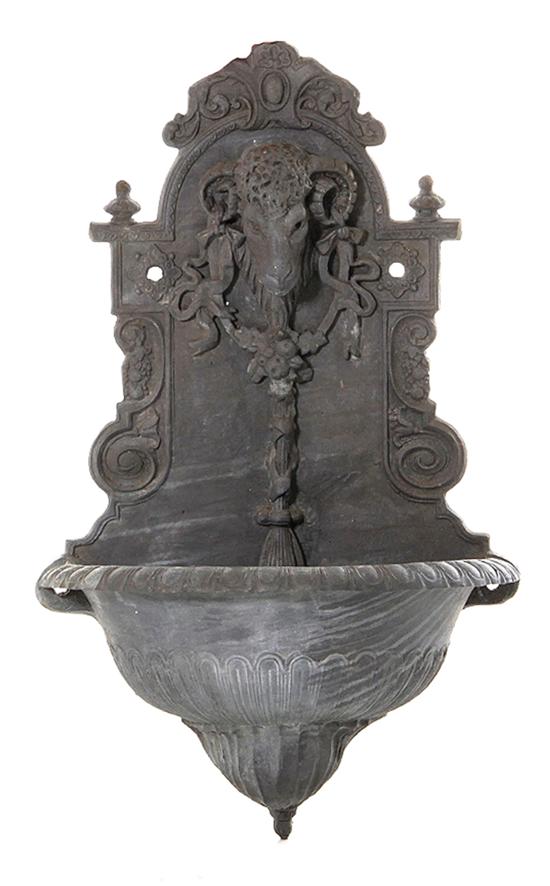 English lead wall fountain by H.