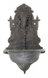 English lead wall fountain by