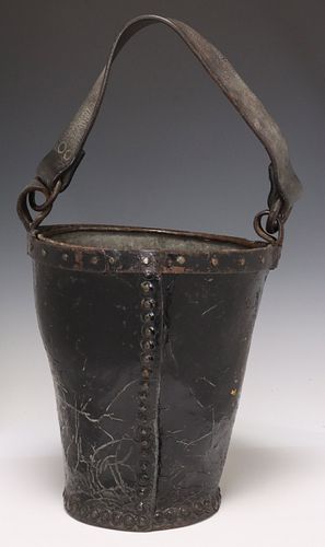 ENGLISH LEATHER-CLAD METAL FIRE