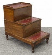 ENGLISH LEATHER-TOP MAHOGANY B