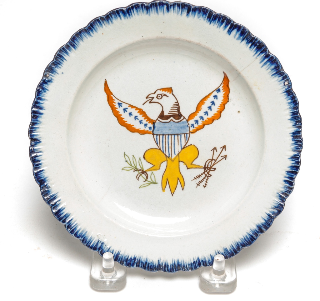 ENGLISH LEEDSWARE EAGLE TODDY