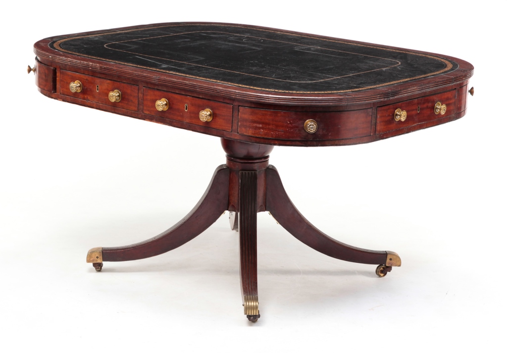 ENGLISH LIBRARY TABLE. Ca. 1800,