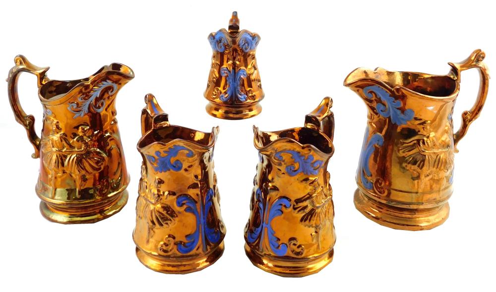 ENGLISH LUSTERWARE WITH BLUE