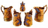 ENGLISH LUSTERWARE WITH BLUE E
