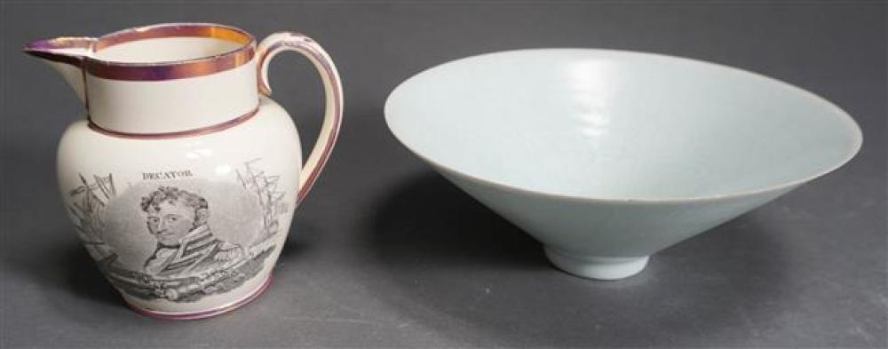 ENGLISH LUSTRE PITCHER AND A