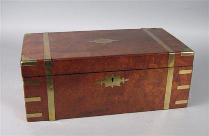 English mahogany and brass bound