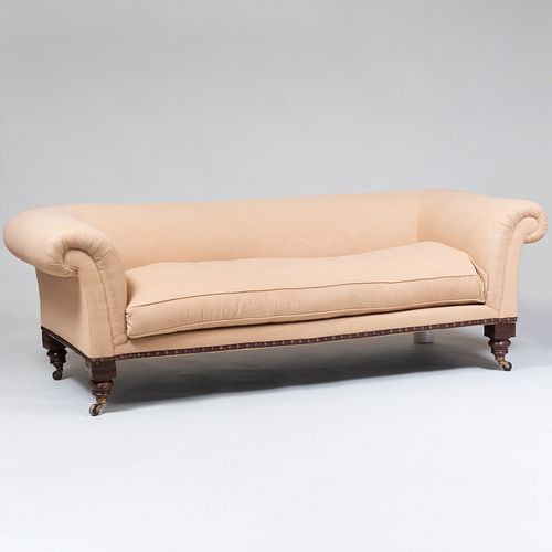 ENGLISH MAHOGANY AND TAN WOOL