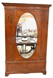 ENGLISH MAHOGANY ARMOIR WITH O