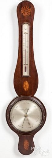 ENGLISH MAHOGANY BANJO BAROMET