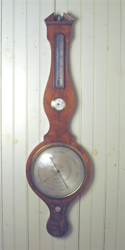 English mahogany banjo barometer