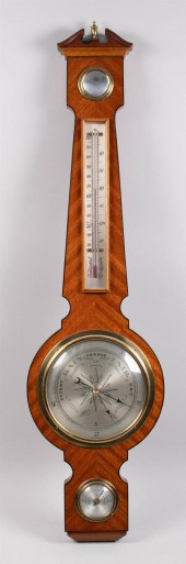 ENGLISH MAHOGANY BANJO BAROMET