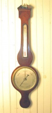 English mahogany barometer