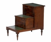ENGLISH MAHOGANY BED STEPS 19t