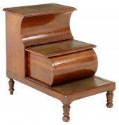 ENGLISH MAHOGANY BED STEPS, 19