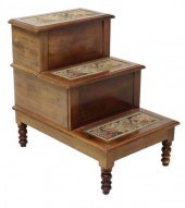 ENGLISH MAHOGANY BED STEPS, 19