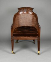 ENGLISH MAHOGANY BERGERE OR TU
