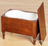 ENGLISH MAHOGANY BIDET, CA. 19