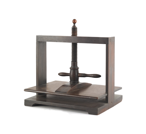 English mahogany book press