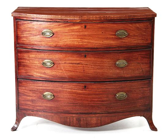 English mahogany bowfront chest