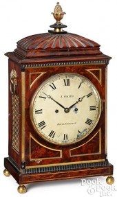 ENGLISH MAHOGANY BRACKET CLOCK