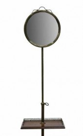 ENGLISH MAHOGANY & BRASS SHAVI